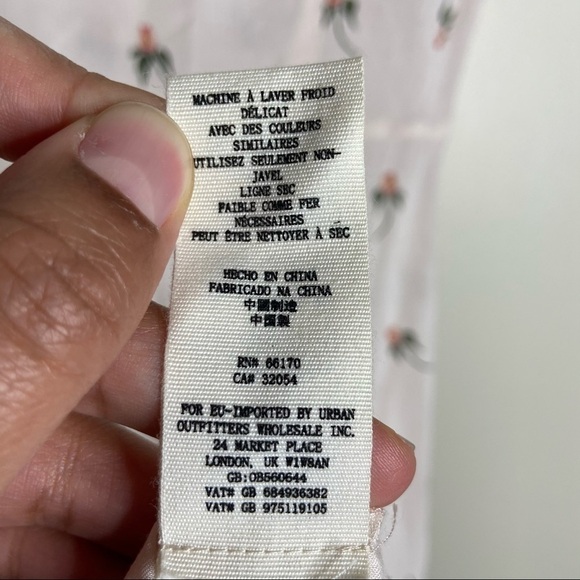 FREE PEOPLE Womens White Floral Empire Waist Dress Size 2 - Picture 5 of 7